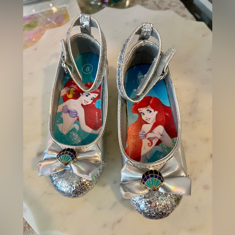 Disney Ariel Silver Glitter Dress Shoes - Picture 3 of 5